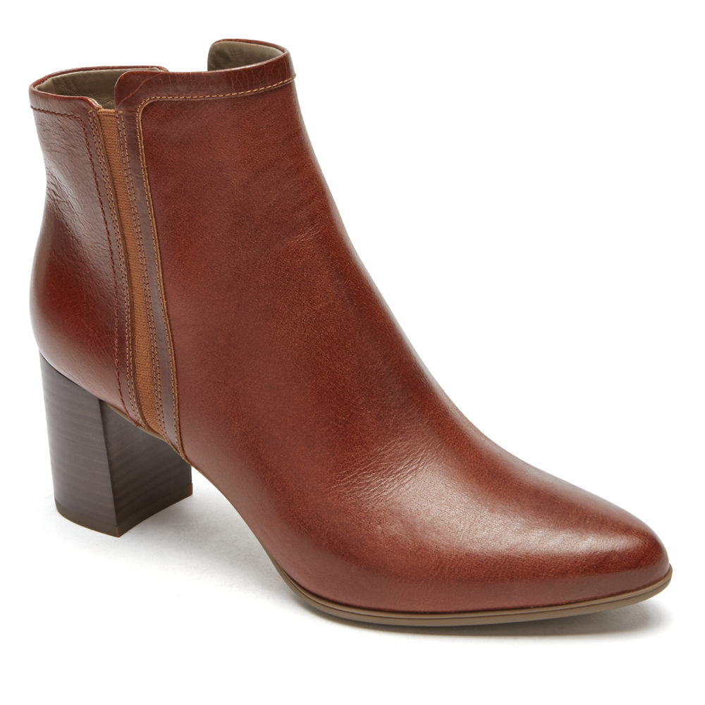 Rockport Womens Total Motion Lynix Lay - Booties Brown - IQD359107